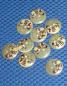 Preview: Set 10 buttons "Two snowman" 15 mm