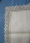 Preview: Tablecloth linen with crochetlace 85 x 85 cm