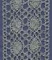 Preview: Maschinenspitze silber Metallicgarn ca. 5 m x ca. 7 cm