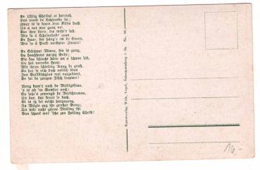 Postkarte mit Liedtext