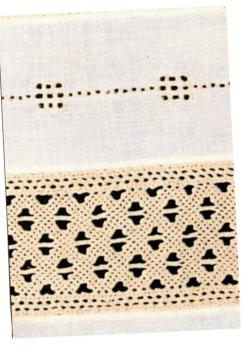Klappkarte mit schwedischen (?) Klöppelmotiven