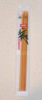 Nadelspiel Bambus 20 cm 1 x 2,5 mm + 1 x 3,0 mm