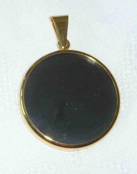 Anhänger zum Spitze einlegen goldfarbend Durchmesser ca 3,5 cm