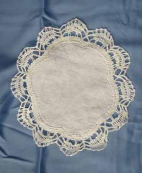 Runde Decke mit Leinenstoff 23 cm