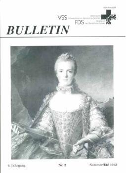 Bulletin VSS 9. Jahrgang Nr. 2 Summer 1992