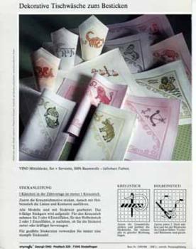 Cross stitching for table cloth