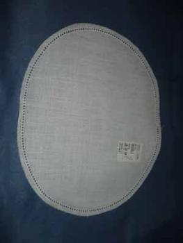 Linen with crochet border 18/23 cm