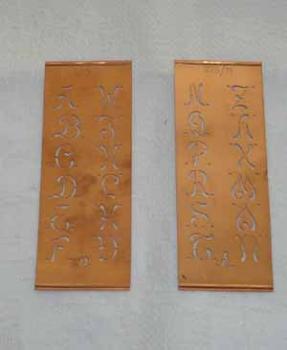 Copper stencils No. 875/11