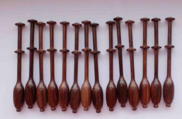 Set 14 Brügger Klöppel ca 10,4 cm Palisander