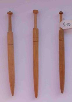 Set 3 Honitonklöppel ca 9,4-10 cm helles Holz