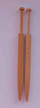 Paar Honitonklöppel ca 9,8 cm lang helles Holz