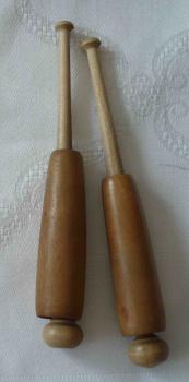 Paar Hülsenklöppel ca 11,6 cm lang