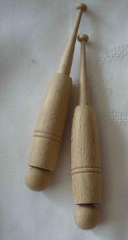 Paar Hülsenklöppel ca 12,5 cm lang