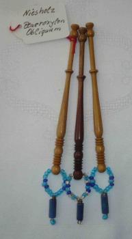 Set 3 englische Klöppel mit Perlen ca 10 cm lang