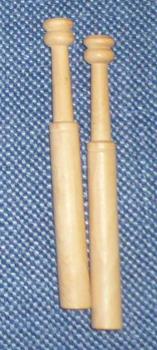 Paar spanische Palmholzklöppel ca 10 cm