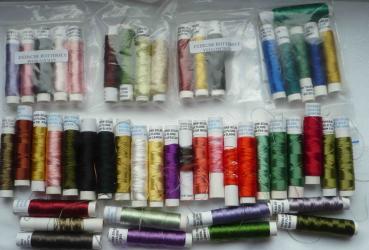 Konvolut 49 Rollen Silk Floss von Pipers Silk