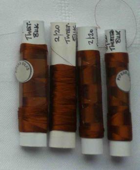 Set 4 Rollen 2/20 Twisted Silk "copper" von Pipers Silk