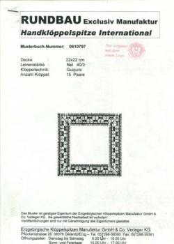 KB Rundbau Manufaktur Decke 22 x 22cm  Nr. 0610797
