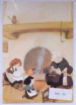 Postkarte aus dem Peters-Bilderbuch " Das Honigdorf" von Ulises