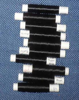 Pipers Silk 2/20 fine twist. Silk black