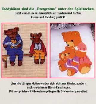 Teddybären Kreuzstickbären von Julie Hasler