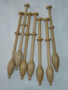 flandrischer Klöppel ca 10,3 cm lang helles Holz