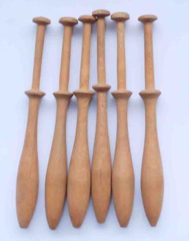 Set 6 Klöppel ca 11,6 cm lang