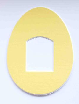 Ei - gelb -  Passepartout ca 10,2 x 13,3 cm