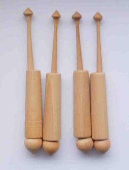 Set 4 Hülsenklöppel "Weigel" ca 13,3 cm lang