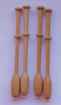 Binche Klöppel ca 9,6 cm lang helles Holz