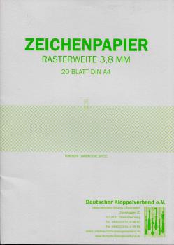 Zeichenpapier Raster 3,8 mm Torchon, Flandrische Spitze