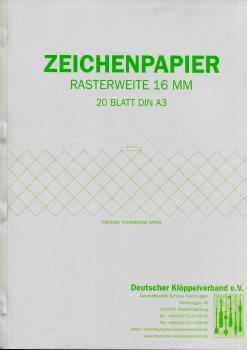 Zeichenpapier Raster 16 mm Torchon, Flandrische Spitze unvollständig