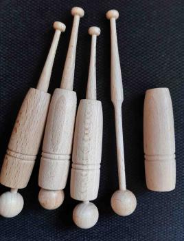 Hülsenklöppel ca 12,5 cm lang doppelte Rille