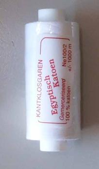 Ägyptische Baumwolle 100/2  weiß, mercerisiert