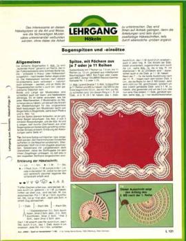 Anna 1983 November Lehrgang: gehäkelte Spitzen