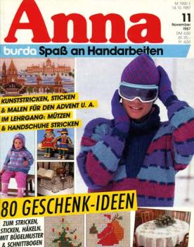 Anna 1987 November Kurs: Mützen und Handschuhe stricken
