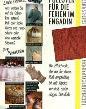 Anna 1987 November Kurs: Mützen und Handschuhe stricken
