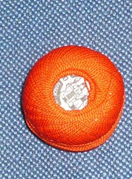 Perlgarn 8 aus Ungarn rotorange 10 Gramm