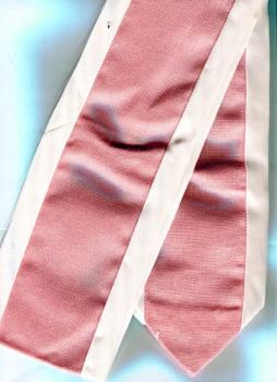 Schleife rosa mit creme ca. 11 Fd/cm 11 x 126 cm