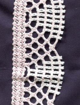 Maschinenspitze rosa 5,5 cm breit