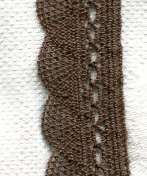 Maschinenspitze braun 3 x 106 cm