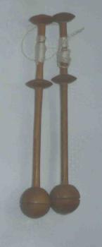 Paar dänische Klöppel mit Rille ca 10,3 cm lang