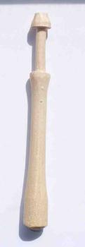 Geschnitzter Klöppel ca 14,8 cm lang - helles Holz