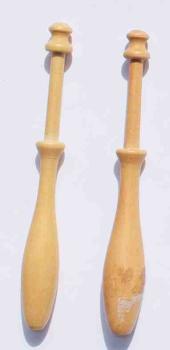 Paar Klöppel mit doppeltem Kopf ca 9,6 cm lang