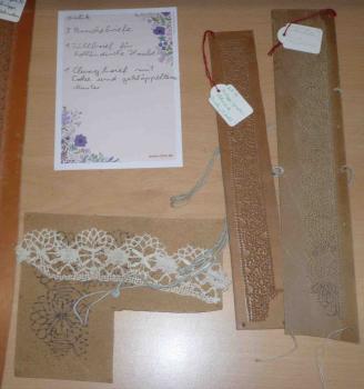 Set 5 Antike Klöppelbriefe (3x Binche, 1 x Tüll, 1 x Cluny)