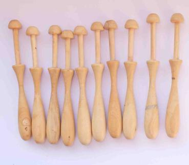 Set 10 Palmholzklöppel ca 11 cm lang