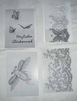 Postkartenset mit 8 Spitzenmotiven