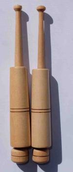 Paar Hülsenklöppel 12 cm lang