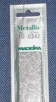 Madeira Metallic Nr. 10 Color 0342 Silber