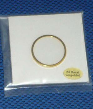 Brosche rund 34 mm vergoldet